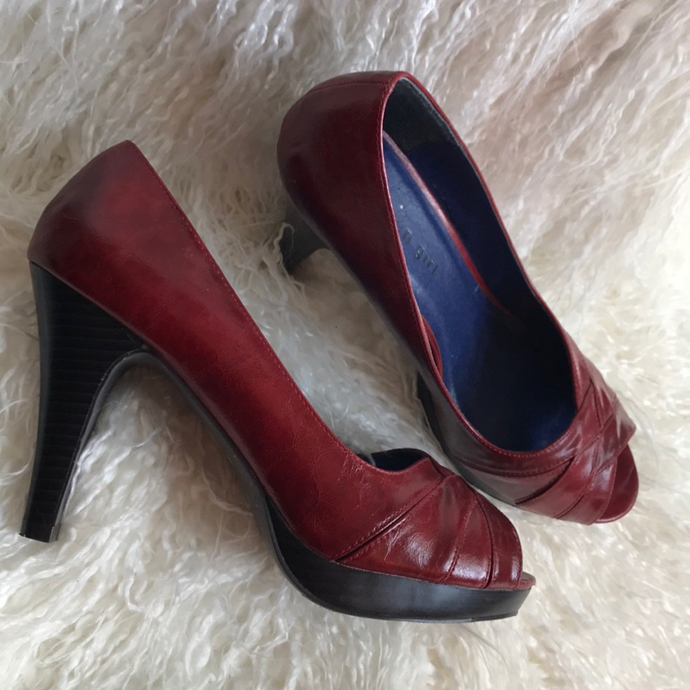 Madden Girl red high heels